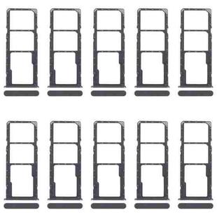 For Realme C51s 10pcs Original SIM Card Tray + SIM Card Tray + Micro SD Card Tray (Black)