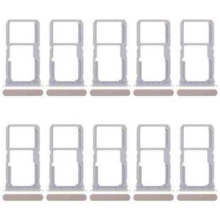 For Realme 14x India 10pcs Original SIM Card Tray + SIM Card Tray / Micro SD Card Tray (Gold)
