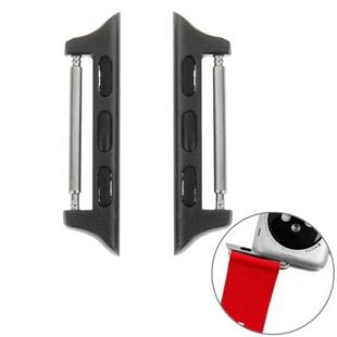2 PCS for Apple Watch 38mm Metal Strap Connector Metal Buckle(Black)