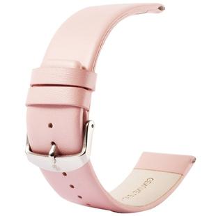 Kakapi for Apple Watch 38mm Subtle Texture Classic Buckle Genuine Leather Watch Band, Only Used in Conjunction with Connectors (S-AW-3291)(Pink)
