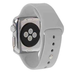 For Apple Watch Sport 38mm High-performance Rubber Sport Watch Band with Pin-and-tuck Closure(Silver)