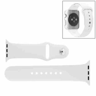For Apple Watch Sport 38mm High-performance Rubber Sport Watch Band with Pin-and-tuck Closure(White)