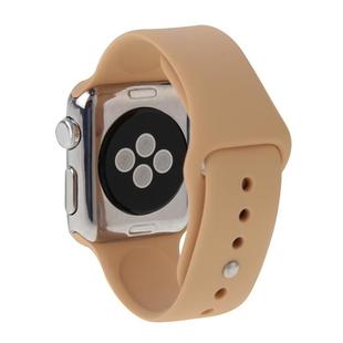 For Apple Watch Sport 38mm High-performance Longer Silicone Sport Watch Band with Pin-and-tuck Closure(Khaki)