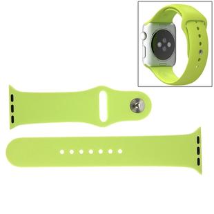 For Apple Watch Sport 42mm High-performance Longer Rubber Sport Watch Band with Pin-and-tuck Closure(Green)