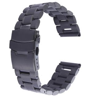 For Apple Watch 38mm Black Steel Watch Band, Only Used in Conjunction with Connectors (S-AW-3291)(Black)