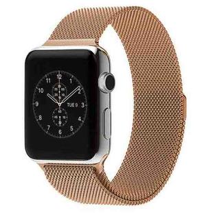 For Apple Watch 38mm Milanese Loop Magnetic Stainless Steel Watch Band(Rose Gold)