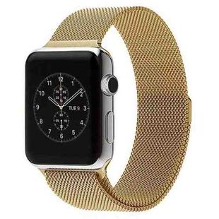 For Apple Watch 42mm Milanese Loop Magnetic Stainless Steel Watch Band(Gold)
