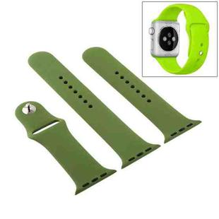 For Apple Watch Series 9&8&7 41mm / SE 3&SE 2&6&SE&5&4 40mm / 3&2&1 38mm 3 in 1 Rubber Watch Band with Pin Buckle(Pinewood Green)