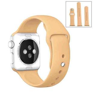 For Apple Watch Series 9&8&7 41mm / SE 3&SE 2&6&SE&5&4 40mm / 3&2&1 38mm 3 in 1 Rubber Watch Band with Pin Buckle(Khaki)