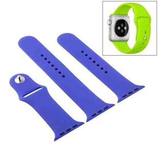 For Apple Watch Series 9&8&7 41mm / SE 3&SE 2&6&SE&5&4 40mm / 3&2&1 38mm 3 in 1 Rubber Watch Band with Pin Buckle