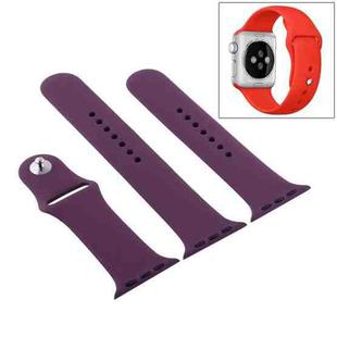 For Apple Watch Series 9&8&7 41mm / SE 3&SE 2&6&SE&5&4 40mm / 3&2&1 38mm 3 in 1 Rubber Watch Band with Pin Buckle(Cherries)