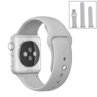 For Apple Watch Ultra 49mm & Watch Ultra 2 49mm / Series 9&8&7 45mm / SE 3&SE 2&6&SE&5&4 44mm / 3&2&1 42mm 3 in 1 Rubber Watch Band with Pin Buckle(Silver)