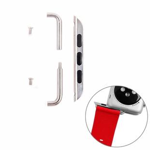 For Apple Watch 38 / 40 / 41mmMetal Strap Connector Metal Buckle, Pair(Silver)