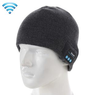Knitted Bluetooth Headset Warm Winter Hat with Mic for Boy & Girl & Adults(Grey)
