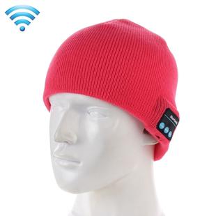 Knitted Bluetooth Headset Warm Winter Hat with Mic for Boy & Girl & Adults(Magenta)