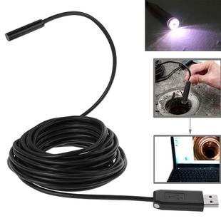 Waterproof USB Endoscope Inspection Camera with 6 LED, Length: 7m, Lens Diameter: 9mm(Black)