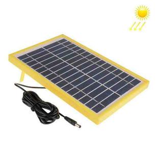 15V 5.5W Portable Solar Panel with Holder Frame, 5.5 x 2.1mm Port(Yellow)