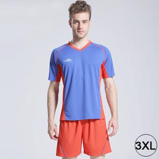 Football / Soccer Team Short Sports (T-shirt + Short) Suit, Color Blue + Red (Size: XXXL)