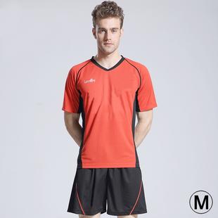 Football / Soccer Team Short Sports (T-shirt + Short) Suit, Red + Black (Size: M)