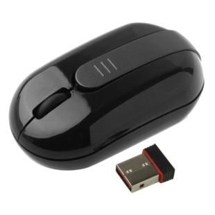2.4GHz Wireless Mini Optical Mouse with USB Mini Receiver, Plug and Play, Working Distance up to 10 Meters (Black)