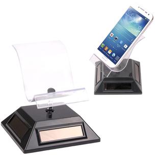 360 Degree Rotatable Solar Display Dual-use Phone Holder(Black)