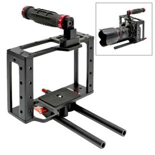 DEBO DET-08 Camera Cage Handle Kit for SLR Camera 5D2 / 5D3 (Black+Red)
