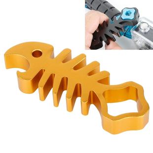 TMC Fishbone Style Aluminium Tighten Wrench Nut Spanner Thumb Screw Tool for for GoPro Hero11 Black / HERO10 Black / HERO9 Black /HERO8 / HERO7 /6 /5 /5 Session /4 Session /4 /3+ /3 /2 /1 / Max, DJI OSMO Action and Other Action Cameras(Gold)