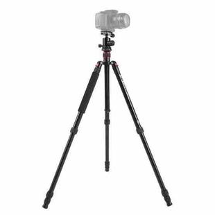 Triopo MT-2504C Adjustable Portable Aluminum Tripod with NB-1S Ball Head for Canon Nikon Sony DSLR Camera(Black)