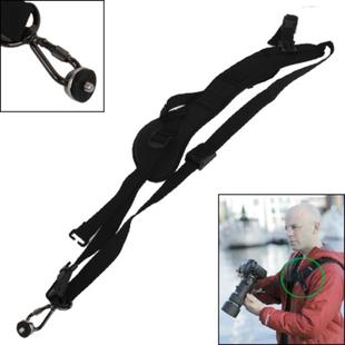 Safe & Fast Quick Rapid Camera Single Sling Strap with Strap Underarm Stabilizer(Black)