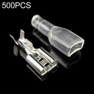 500x 6.3mm Crimp Terminal Female Spade Connector + Case (500 pcs in one packaging, the price is for 500 pcs)