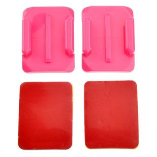 ST-12 2 x Curved Surface Adapters + 2 Adhesive Mount Stickers for GoPro HERO10 Black / HERO9 Black / HERO8 Black /7 /6 /5 /5 Session /4 Session /4 /3+ /3 /2 /1, DJI Osmo Action, Xiaoyi and Other Action Cameras(Pink)