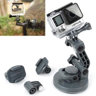 TMC Car Suction Cup Mount + Tripod Adapter + Handle Screw for GoPro Hero11 Black / HERO10 Black /9 Black /8 Black /7 /6 /5 /5 Session /4 Session /4 /3+ /3 /2 /1, DJI Osmo Action and Other Action Cameras(Grey)