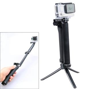 3-Way Multi Function Extendable Monopod Tripod Folding Rotating Arm Camera Handle for GoPro Hero11 Black / HERO10 Black / HERO9 Black /HERO8 / HERO7 /6 /5 /5 Session /4 Session /4 /3+ /3 /2 /1, Insta360 ONE R, DJI Osmo Action and Other Action Cameras