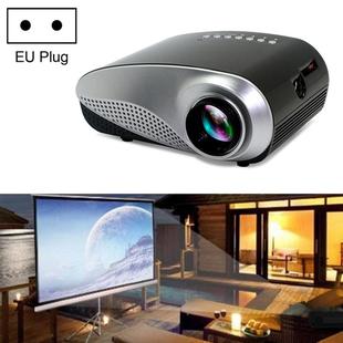 1080P HD Mini LED Projector for Home Multimedia Cinema, Support  AV / TV / VGA / USB / HDMI / SD, EU Plug(Black)