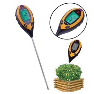 4 in 1 (PH Value + Temperature + Moisture + Sunlight Tester) Plant Soil Survey Instrument(Orange)