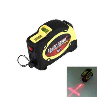 Laser Level with Tape Measure Pro (25 feet) & Belt Clip / Can be Attached to Tripod(Yellow)