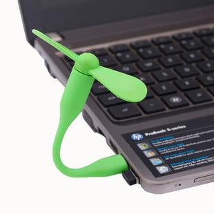 Flexible Mini Portable USB Powered 2-Blade USB Fan(Green)