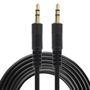 Aux Cable, 3.5mm Male Mini Plug Stereo Audio Cable, Length: 3m (Black + Gold Plated Connector)