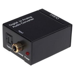 Digital Optical Coax to Analog RCA Audio Converter(Black)