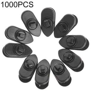 1000pcs Rotary Headphone Cable Clip Clamp Holder Mount Collar Clothes(Black)