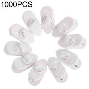 1000pcs Rotary Headphone Cable Clip Clamp Holder Mount Collar Clothes(White)