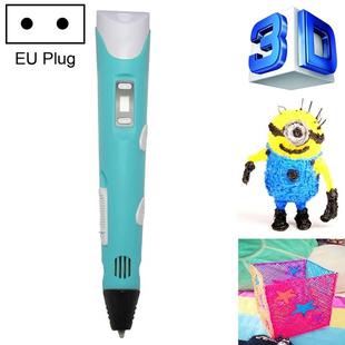 Hand-held 3D Printing Pen, EU Plug(Blue)
