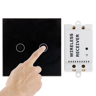 2 Ways Wireless Remote Control Light Touch Switch, Spectrum: 433.92MHz, Remote Control Distance: 30m(Black)