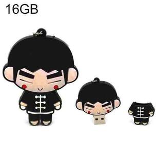 Kongfu Boy Cartoon Silicone USB Flash disk, Special for All Kinds of Festival Day Gifts (16GB)
