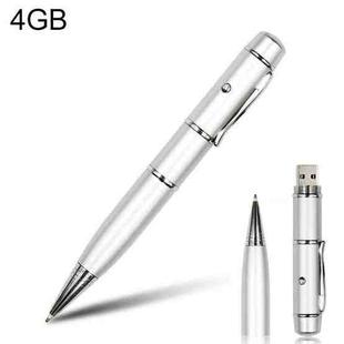 3 in 1 Laser Pen Style USB Flash Disk, Silver (4GB)(Silver)