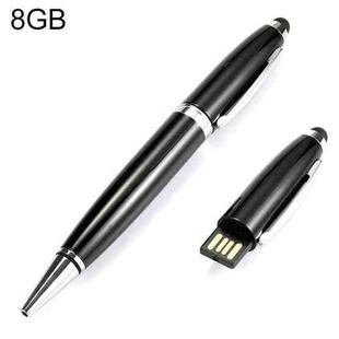 2 in 1 Pen Style USB Flash Disk, Black (8GB)