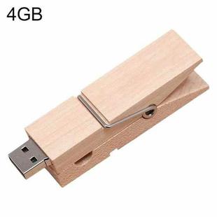 4 GB Wood Clip Style USB Flash Disk
