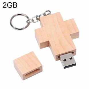 2 GB Wood Cross Style USB Flash Disk