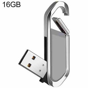 16GB Metallic Keychains Style USB 2.0 Flash Disk (Grey)(Grey)