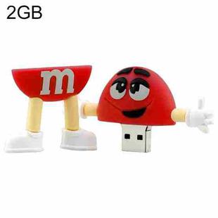 2GB M Bean Style USB 2.0 Silicone Material Flash Disk